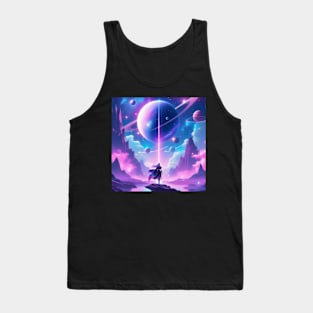 Fantasy purple cosmic landscape Tank Top